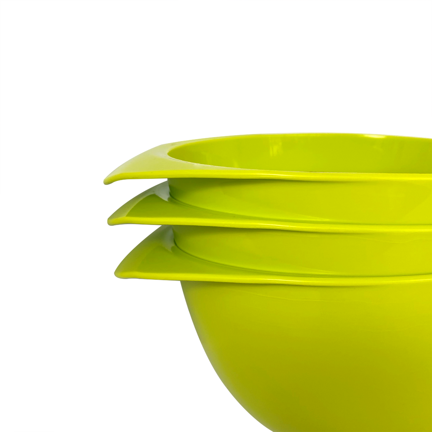 Green mixing bowls with handle and spout - WePrep